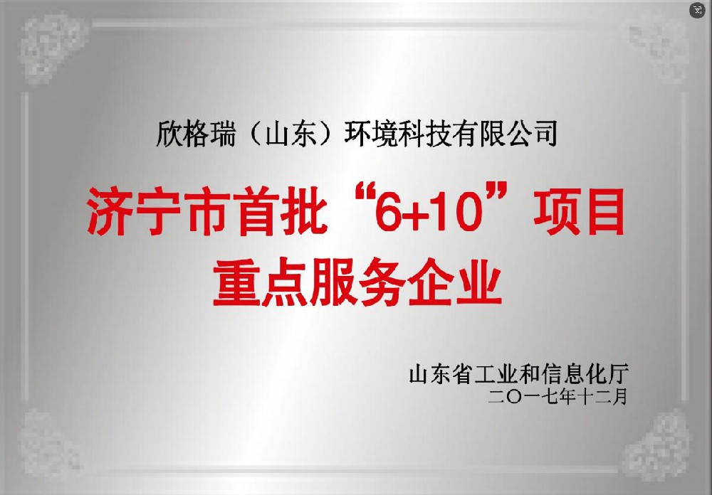 济宁市首批“6+10”项目重点服务企业