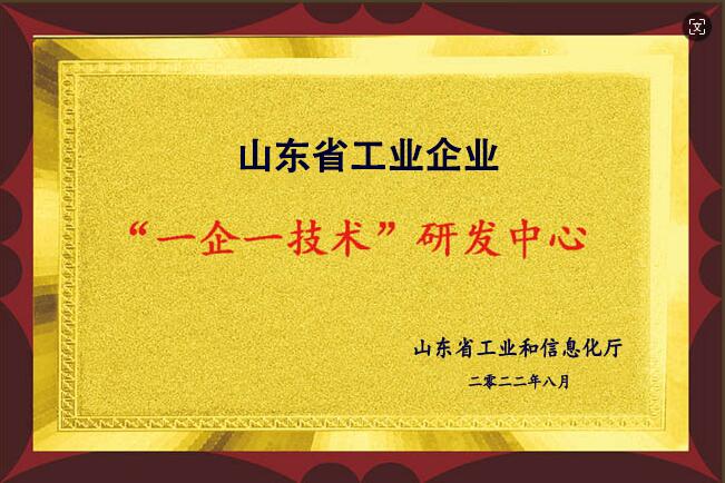 山东省工业企业一企一技术研发中心